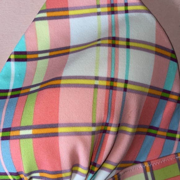 🌺HPx2🍹CUTE!! VS Plaid Halter Bikini Tie-Up Top - Picture 3 of 10